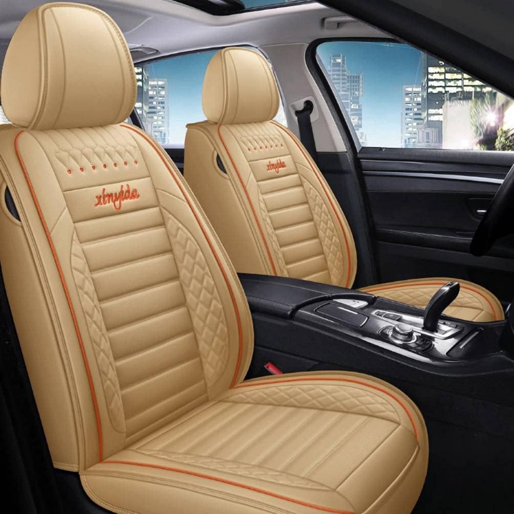 Black Pink PU Leather Car Seat Covers Full Set C835524