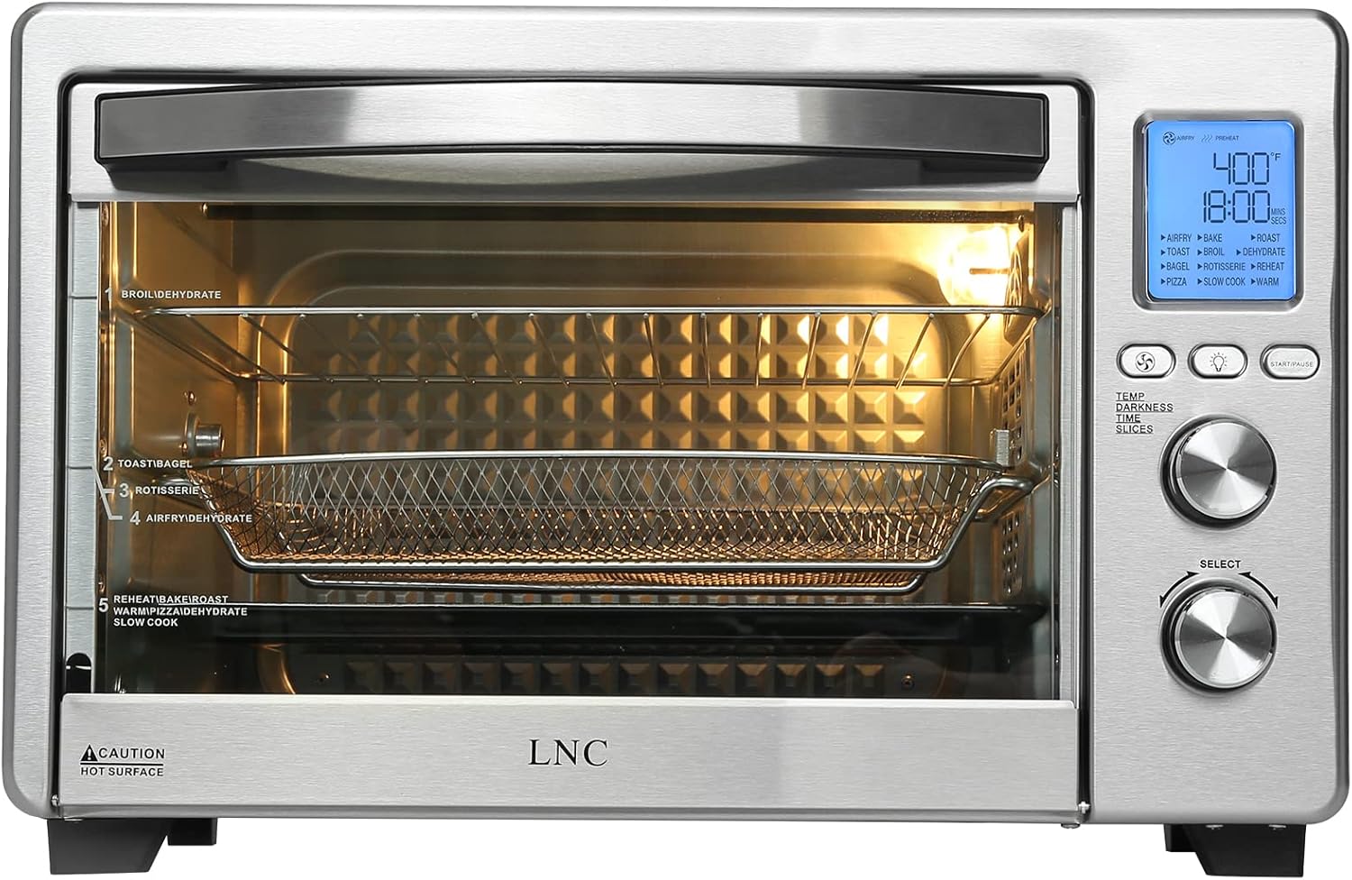 34QT 1750W Air Fryer Toaster Oven with 12 Cooking Functions M22868