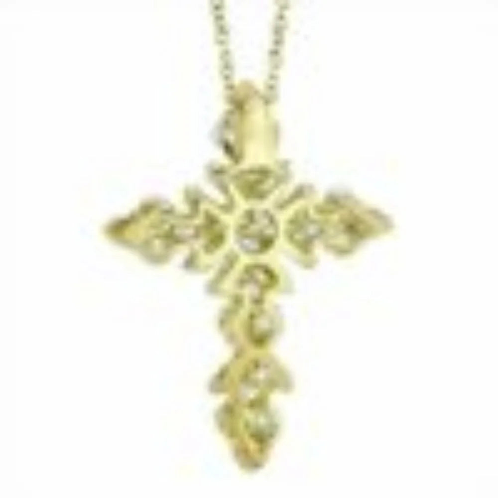 14K Yellow Gold Cross Pendant F75615