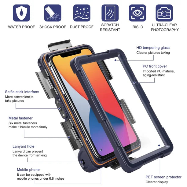 Waterproof Protective Case for Phones Up to 6.9 Inch U204020