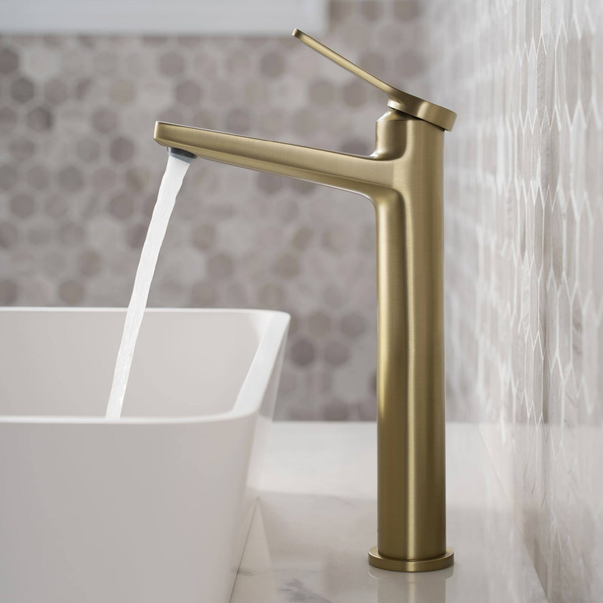 Matte Black Vessel Bathroom Faucet with Towel Bar, Paper Holder, Towel Ring and Robe Hook S143