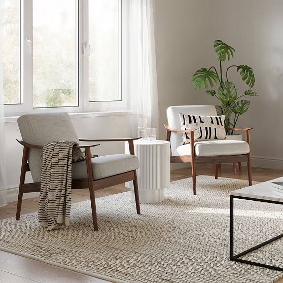 Chunky Basketweave Upholstered Chair K5423