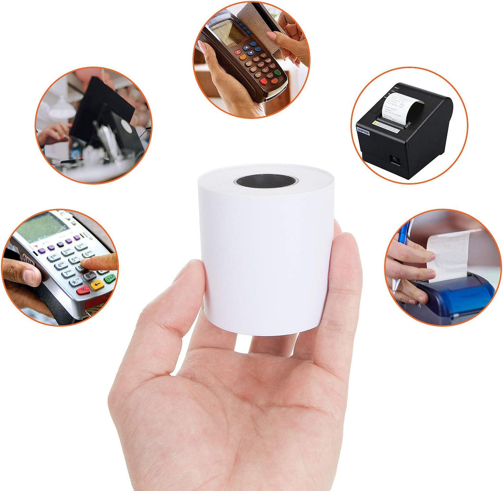 2 1/4 x 98 ft White Adding Machine Tape Paper Rolls 24 Pack A698186