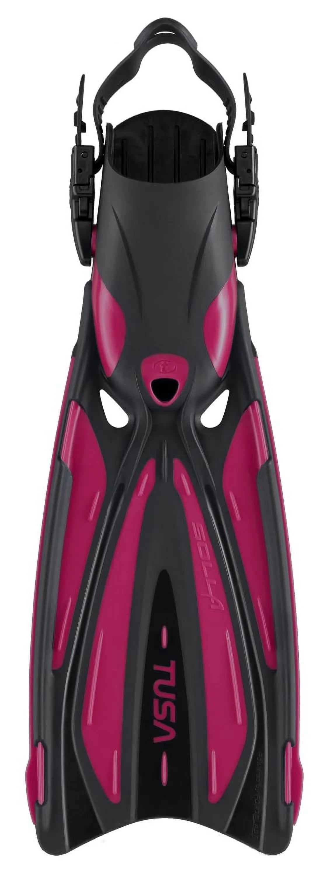 Metallic Dark Red Open Heel Scuba Fins I977