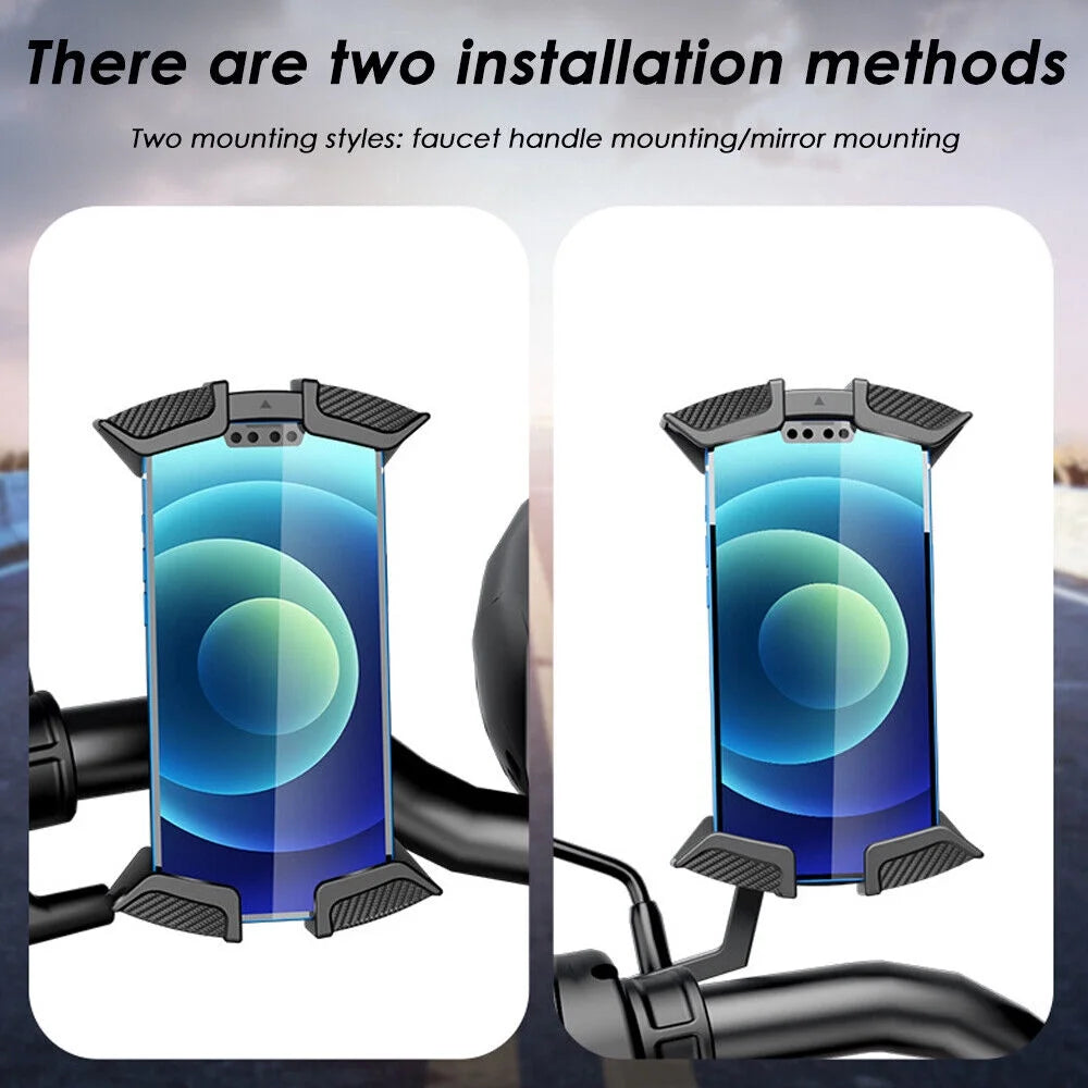 Black Motorcycle Handlebar Mount Holder for Cell Phone GPS J854