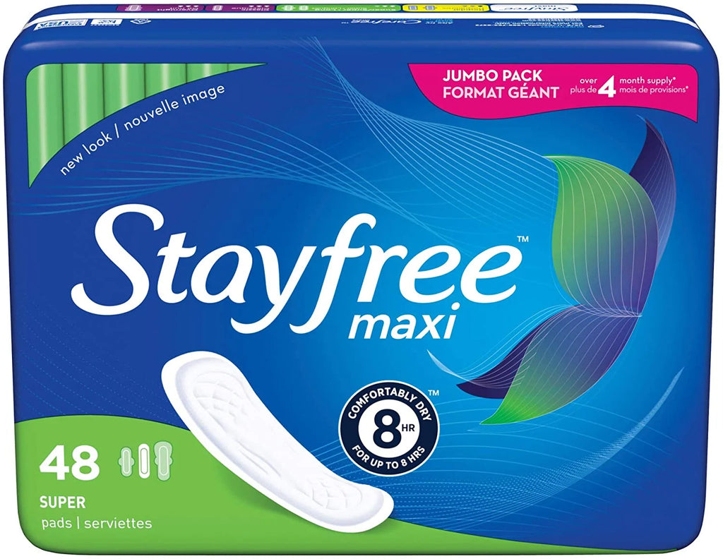 Maxi Pads Super Feminine Pads, No Wings, Jumbo Pack, 48 Ea, 2 Pack P2966