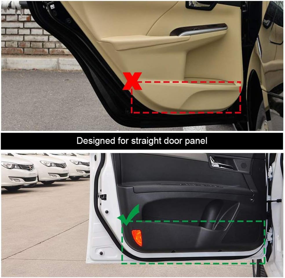 Black Wireless LED Projector Car Door Step Welcome Lights U152321
