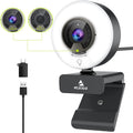 1080P 60FPS Webcam with Light, AutoFocus, Privacy Cover, Dual Stereo Microphone C310578