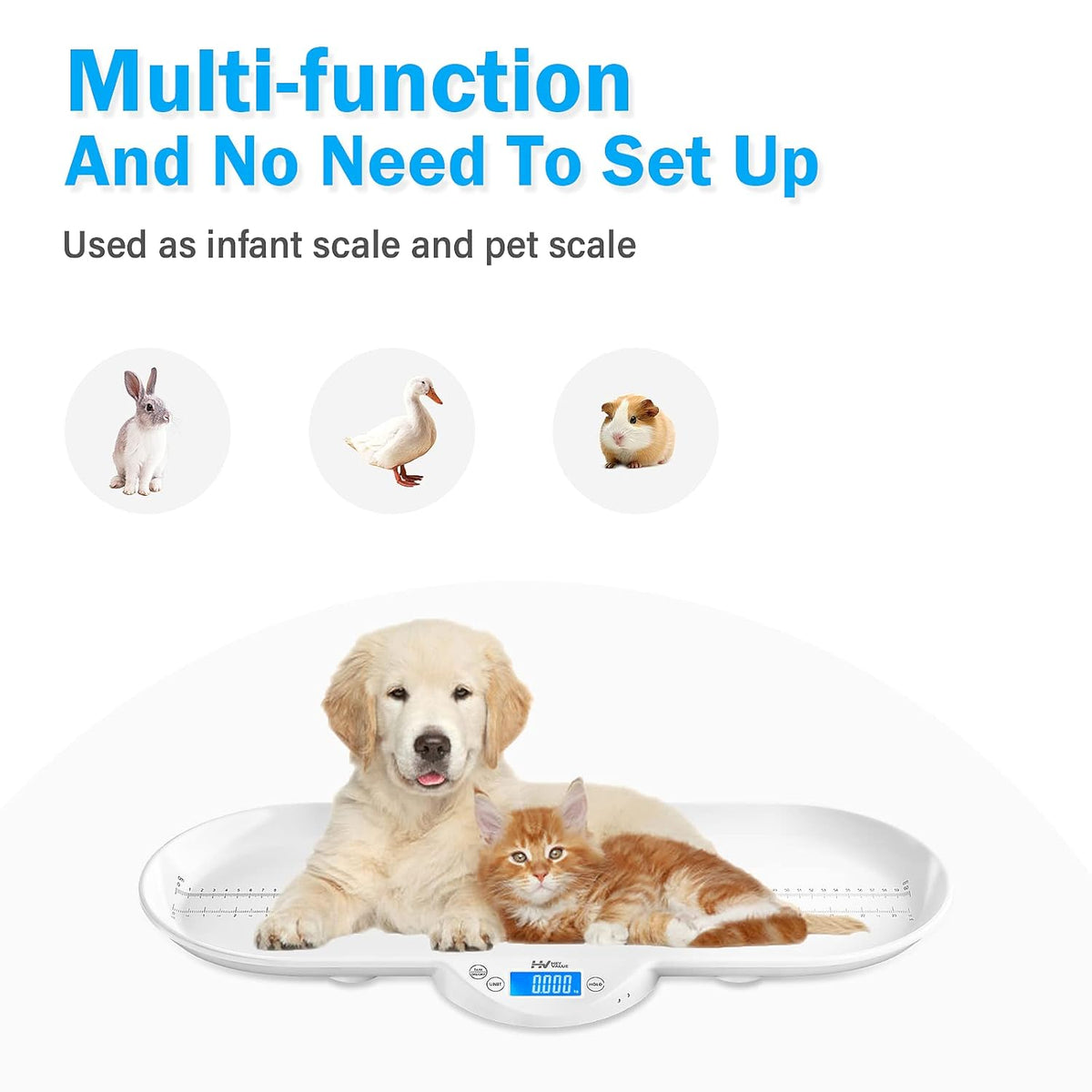 Digital Weighing Scale with Hold Function, LCD Display, Pack of 2 N138146