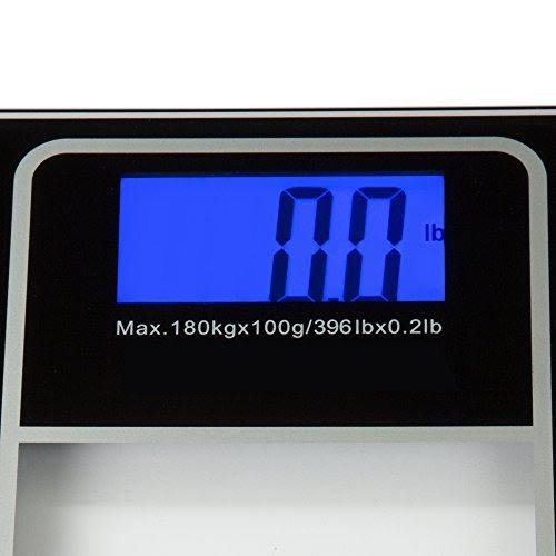 Black Digital Body Fat Scale with Large LCD Display M347