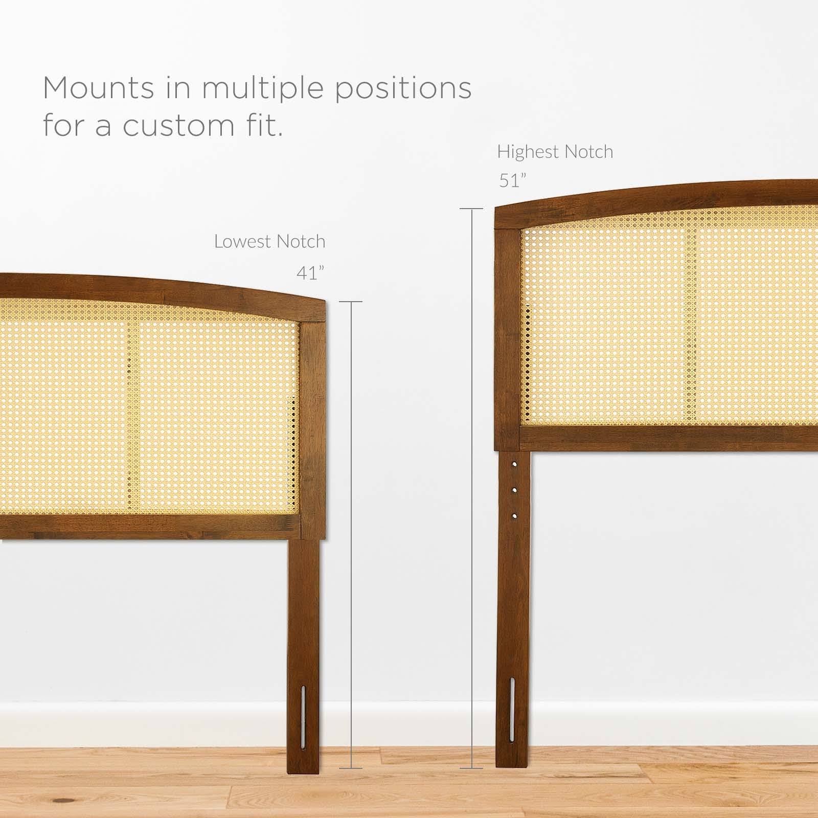 Walnut Cane King Headboard C9991