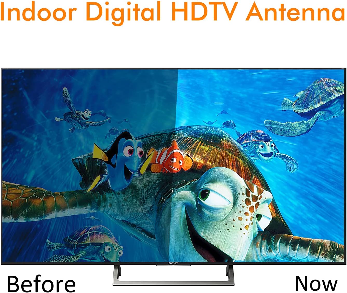 TV Antenna, 360° Reception, 120 Miles Range, 4K 1080p B832645