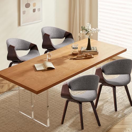 White Upholstered Butterfly Accent Chair with Wood Legs L638154