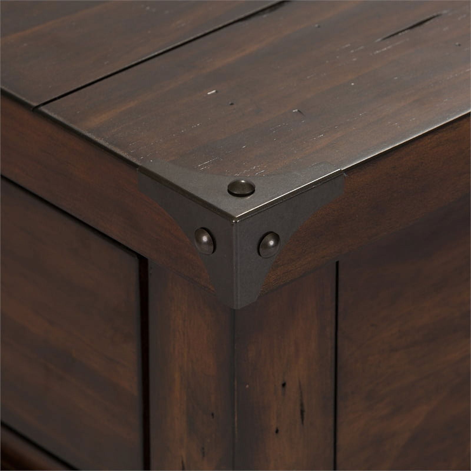 Medium Brown Wood End Table Y35602