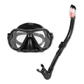Freediving Snorkel Set with Tempered Glass Lens Goggles X421