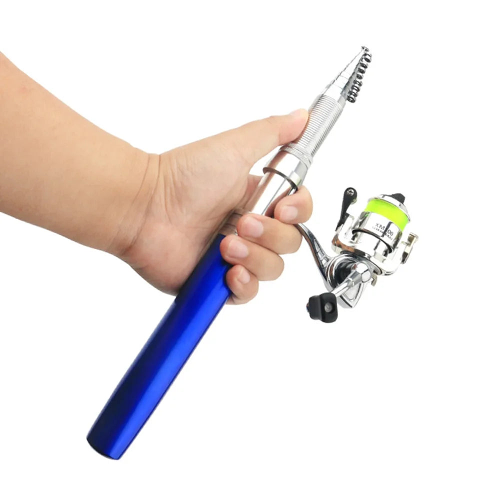 Portable Pen Shape Fishing Rod with Interchangeable Spinning Reel J634177