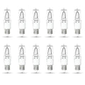 75-Watt Bright White T4 Candelabra E11 Base Dimmable Halogen Light Bulb 12-Pack A914