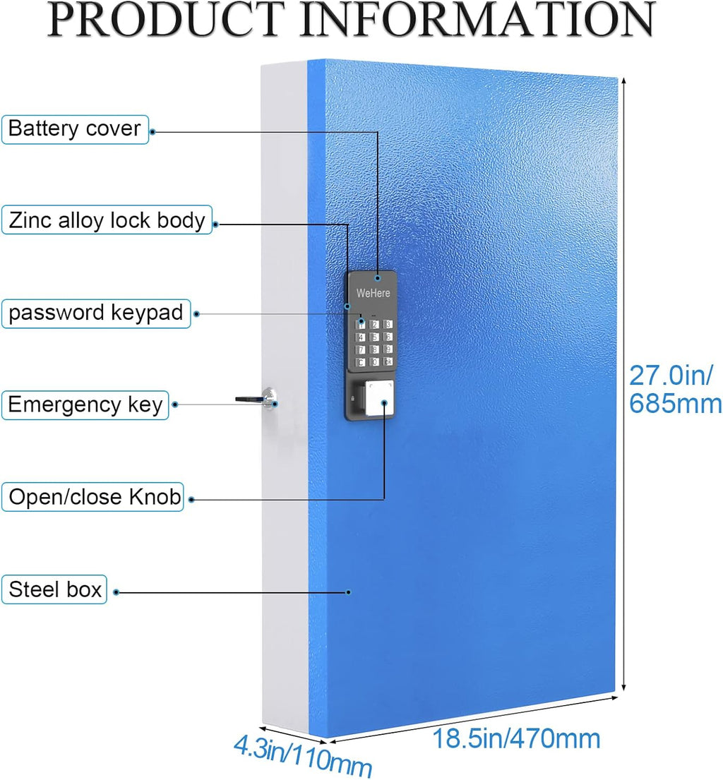 Smart Lock Key Box Wall Mount Metal Key Cabinet K593