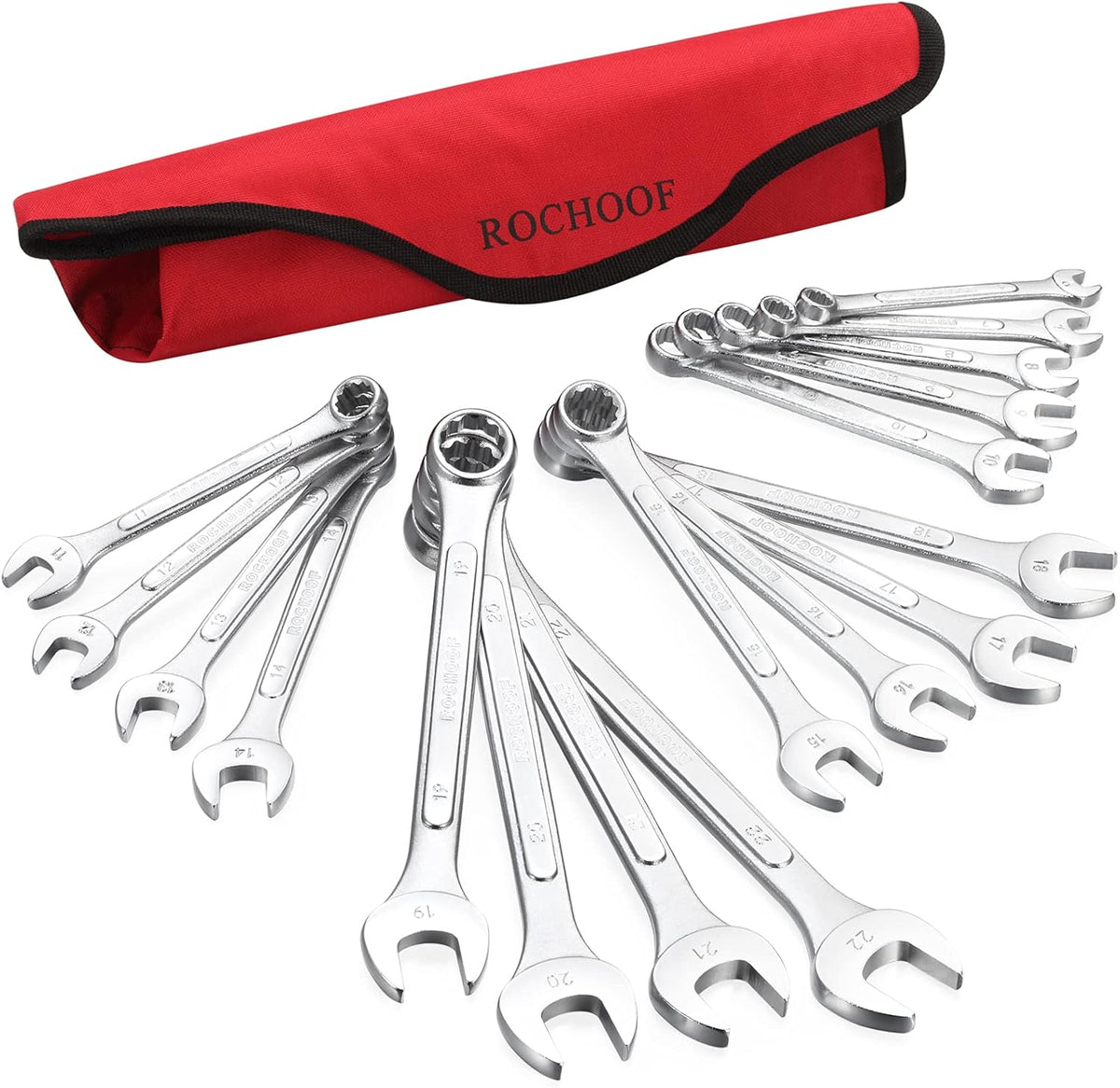 5-Piece Metric Combination Wrench Set with Rolling Pouch K311355