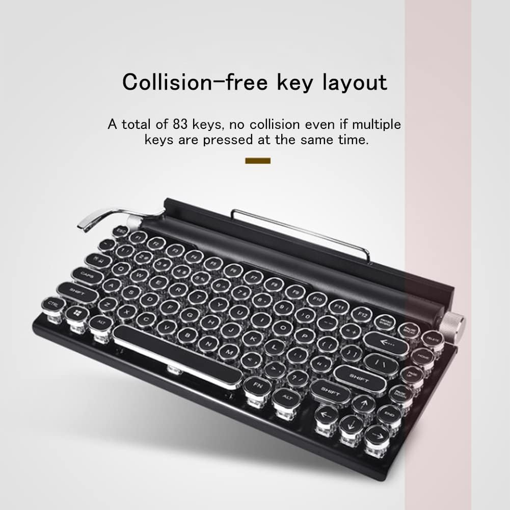 Black Wireless Bluetooth Mechanical Keyboard X2794