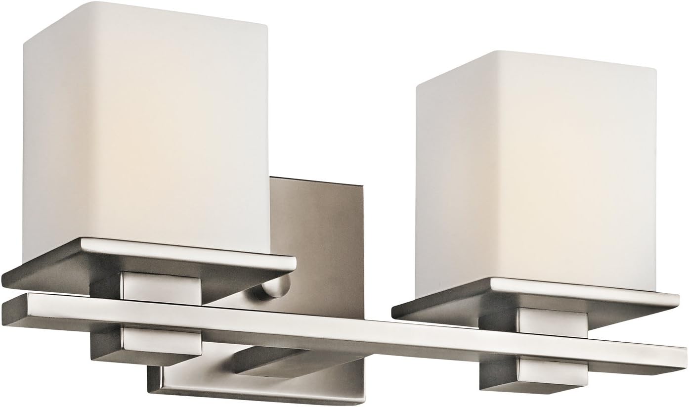 Chrome 1 Light Wall Sconce with Satin Etched Cased Opal Glass J8981