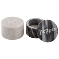 White & Black Marble Pinch Pots with Etched Lids T825803
