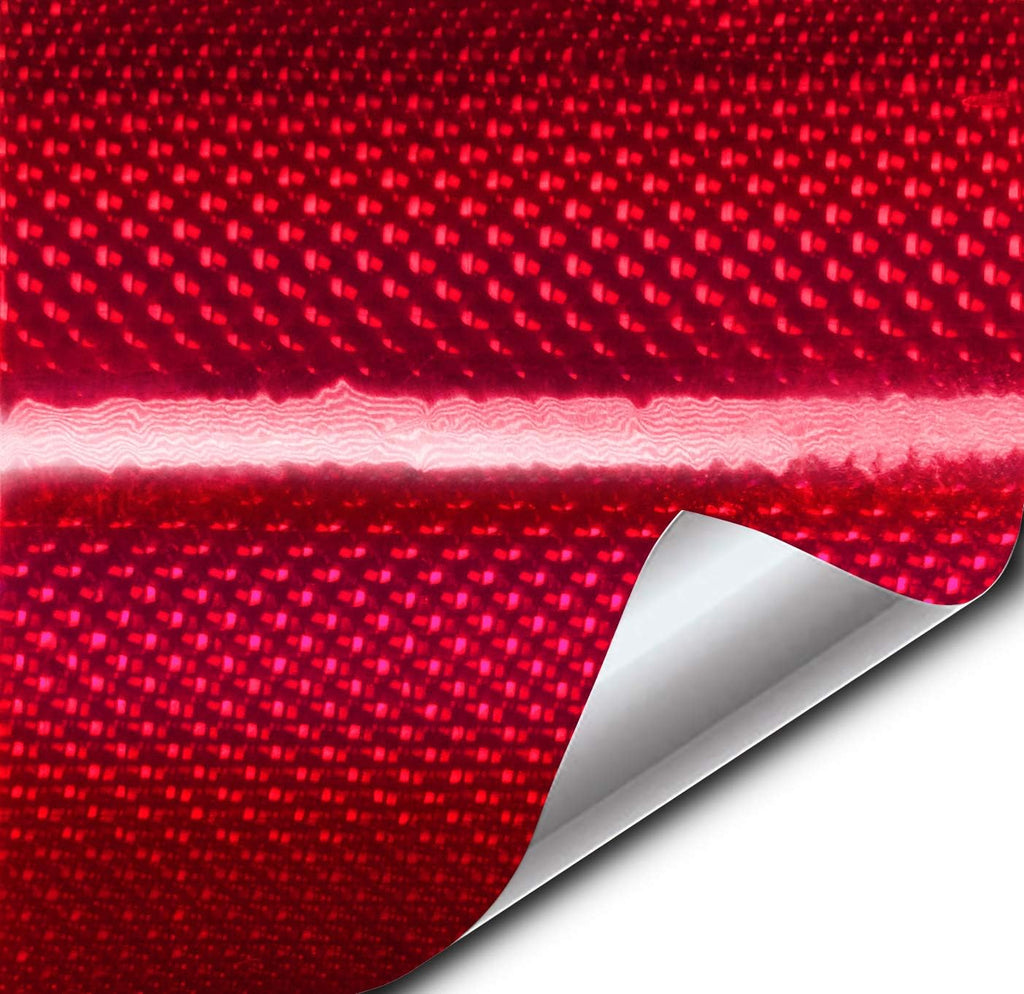 Holographic Weave High-Gloss Vinyl Car Wrap (3ft x 5ft, Green) Pack of 2 M980