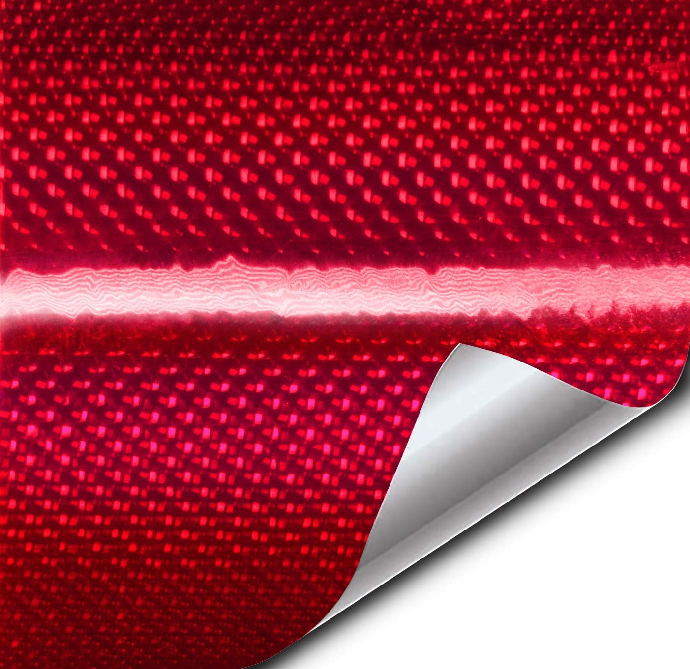 Holographic Weave High-Gloss Vinyl Car Wrap (3ft x 5ft, Green) Pack of 2 M980