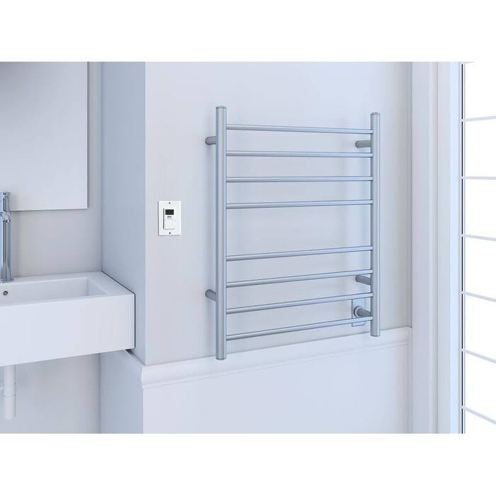 Dual 8-Bar Hardwired and Plug-In Towel Warmer in Brushed Stainless Steel J9011