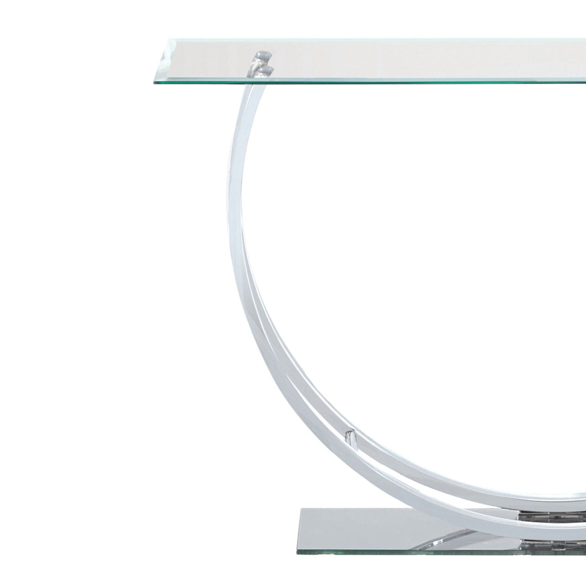 Silver Glass Tabletop Sofa Table O1967