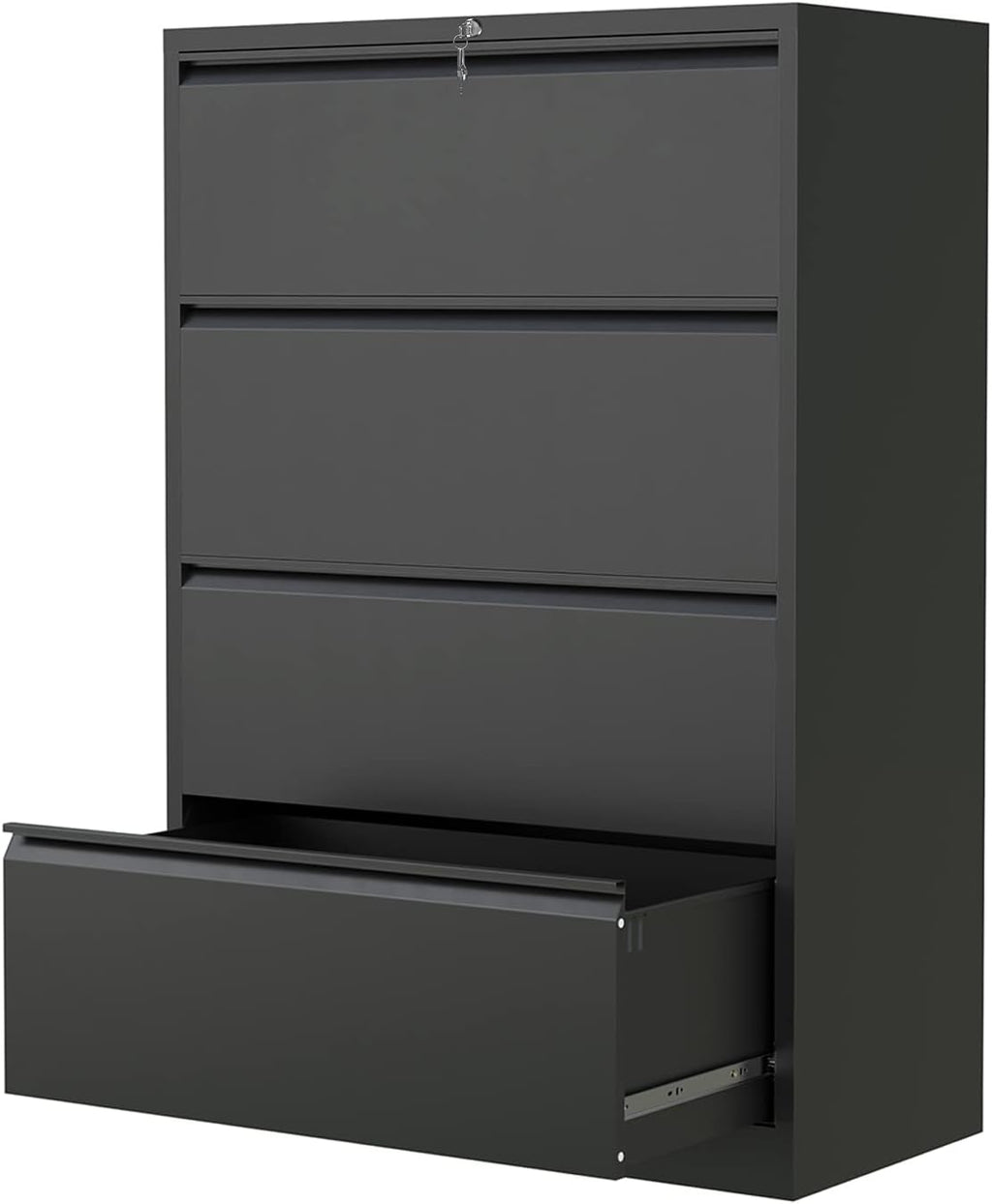 4 Drawer Metal Lateral File Cabinet with Lock O106464