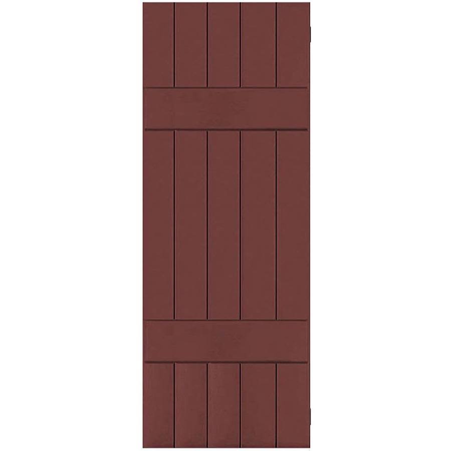 18 in. x 50 in. Real Wood Board and Batten Shutters Pair U85244