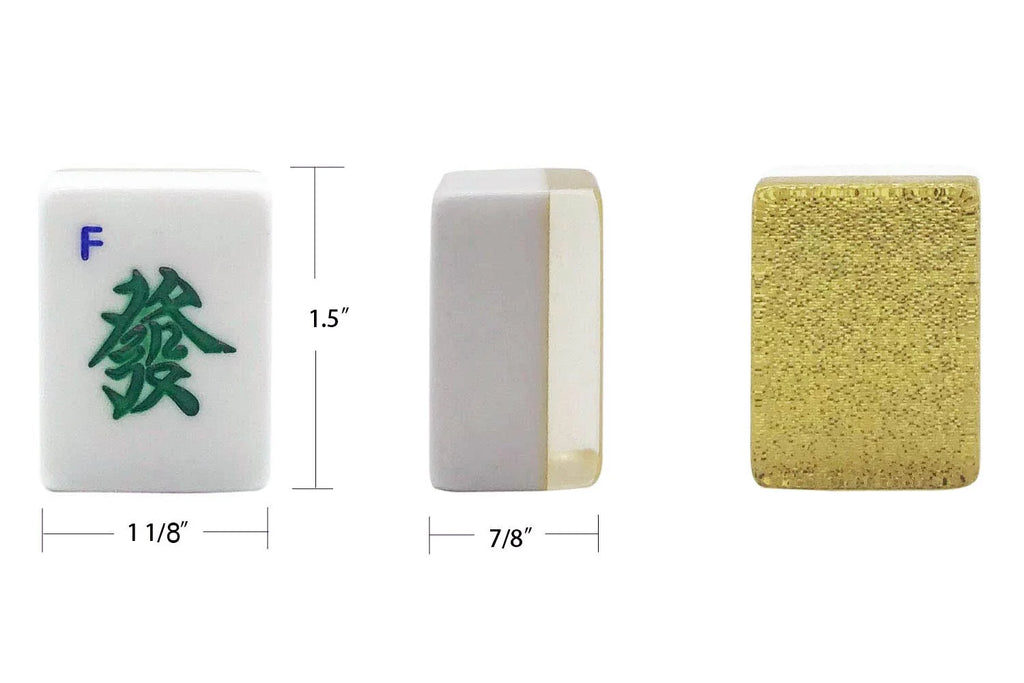 144 Numbered Acrylic Mahjong Tiles with Carrying Travel Case I704674