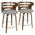 Mid-Century Modern Swivel Counter Stools - Set of 2 F450192
