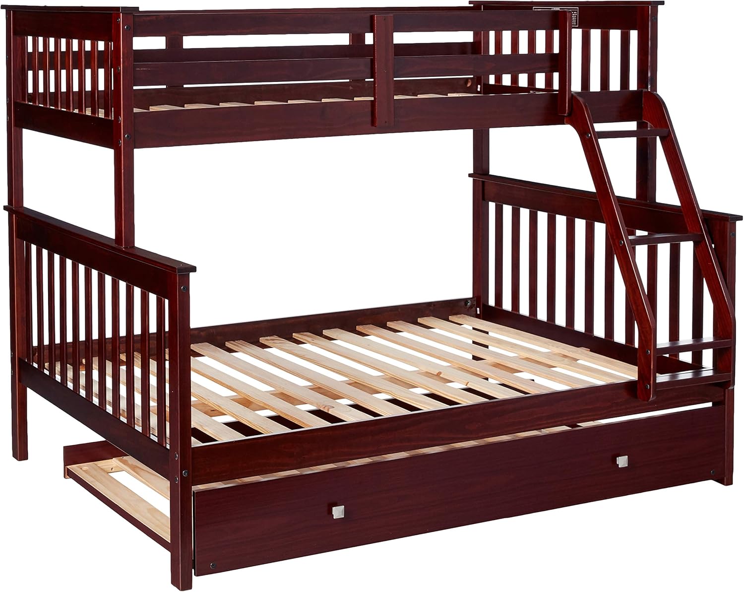 Mission Bunk Bed, Full/Full, Dark Cappuccino/White V481387