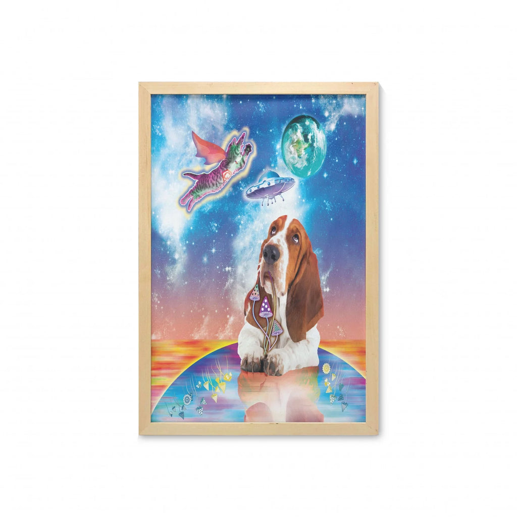 Multicolor Printed Fabric Wall Art with Frame, 23" x 35" W27001