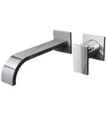 Polished Chrome Single Handle Wall Mount Widespread Bathroom Sink Faucet Trim Only S779
