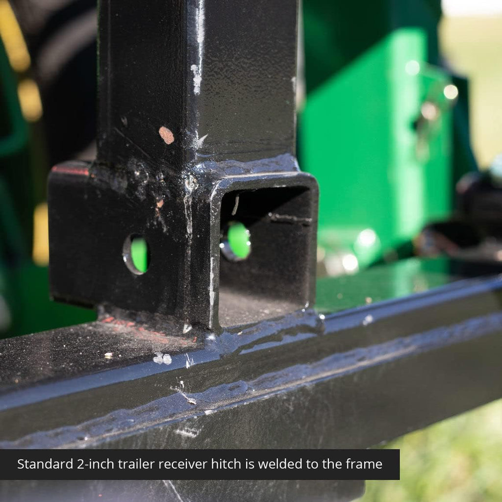 Pallet Fork Frame Attachment with 49 Hay Spear and Stabilizers, Fits Cat I & II Tractors, Rated 4,000 LB B9200