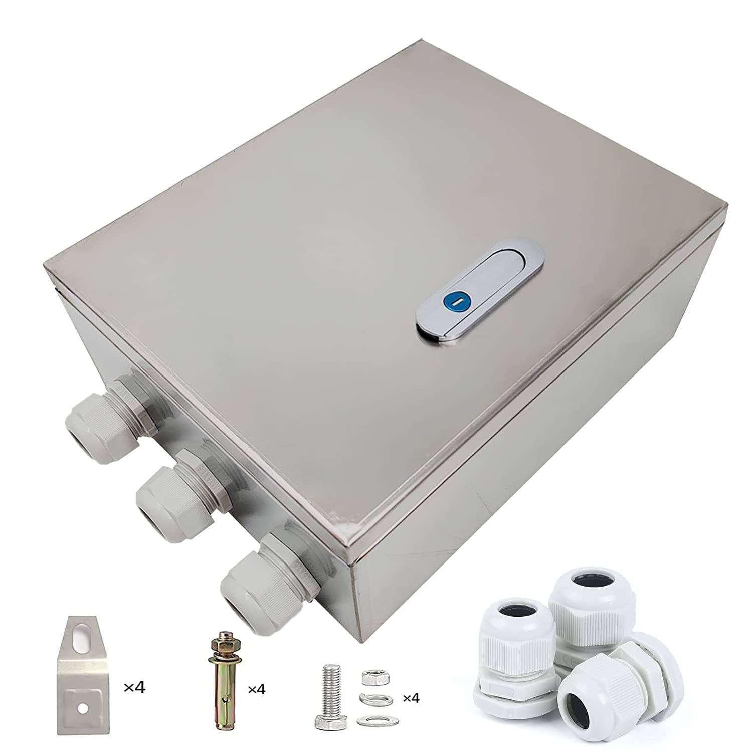 IP64 Waterproof Metal Junction Box with Lock, Pack of 2 Q6493