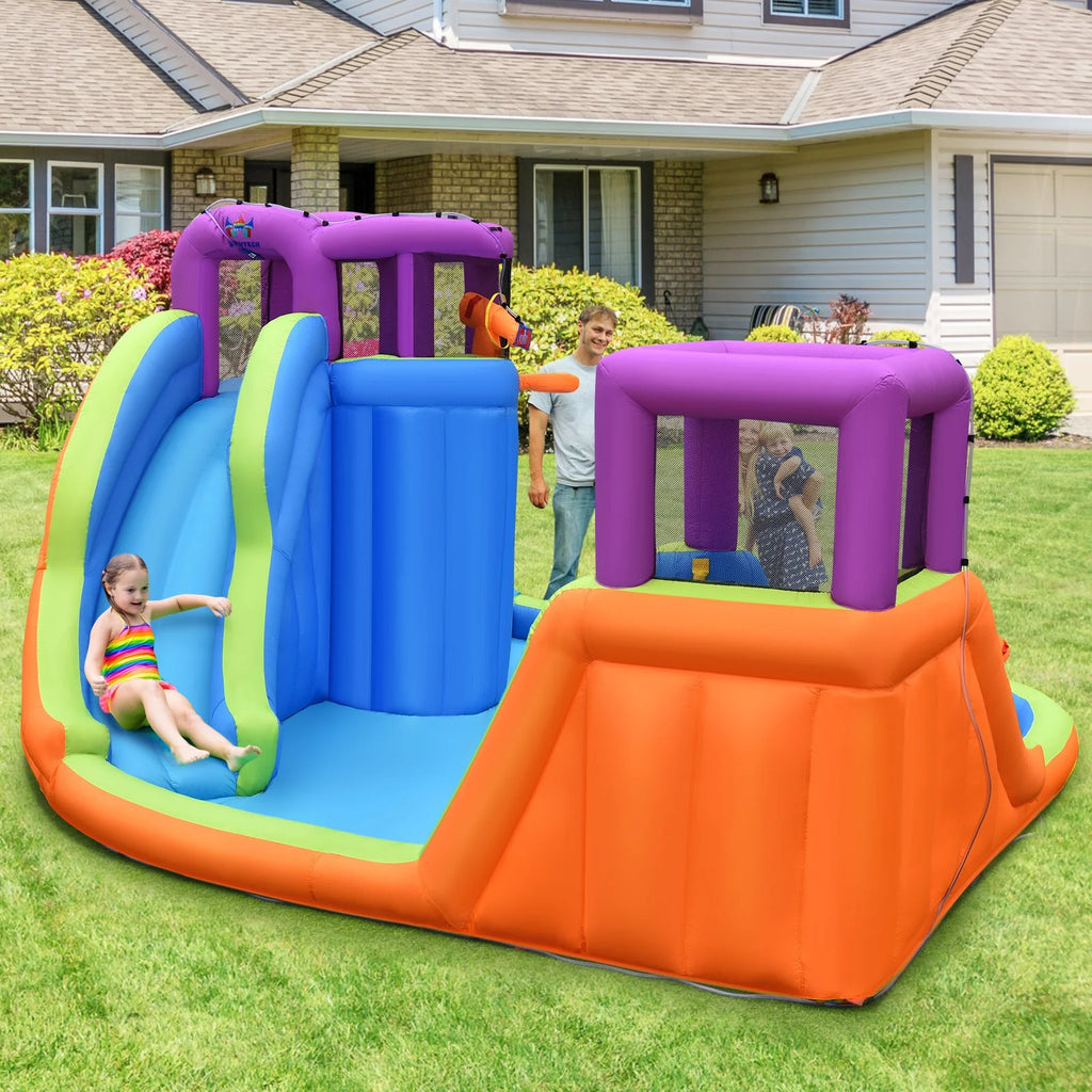 Inflatable Water Slide Bouncer with Climbing Wall & 950W Blower A96251