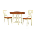 3-piece Dining Set with Wood Seat in Black/Cherry R9380