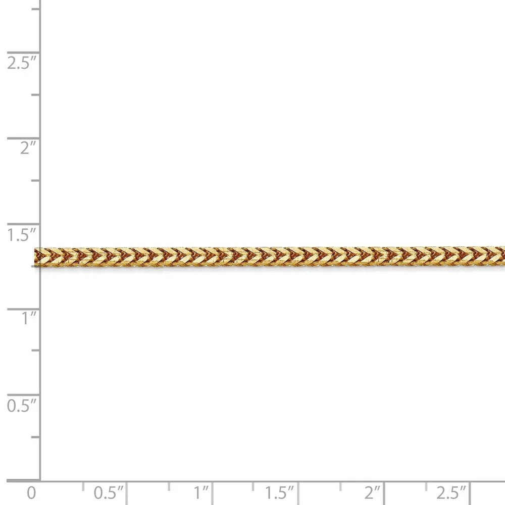 14kt Yellow Gold 2.5mm Franco Chain 20 inch Lobster Clasp R710