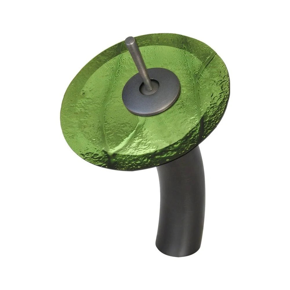 Oil Rubbed Bronze Bathroom Ensemble with Vessel Sink, Waterfall Faucet, Pop-Up Drain L70903