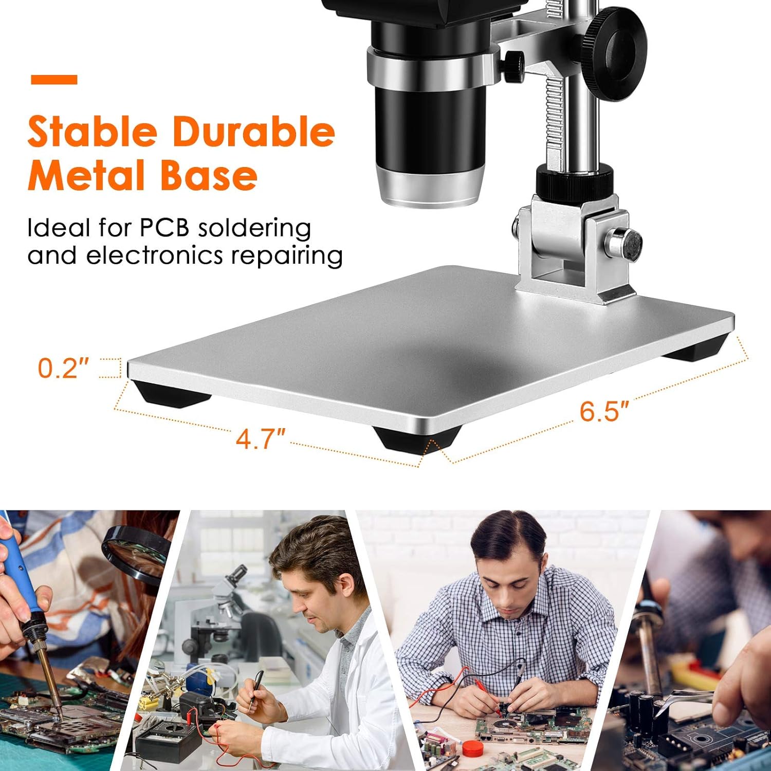 7 LCD Digital Microscope 50-1200x with Metal Stand N981020