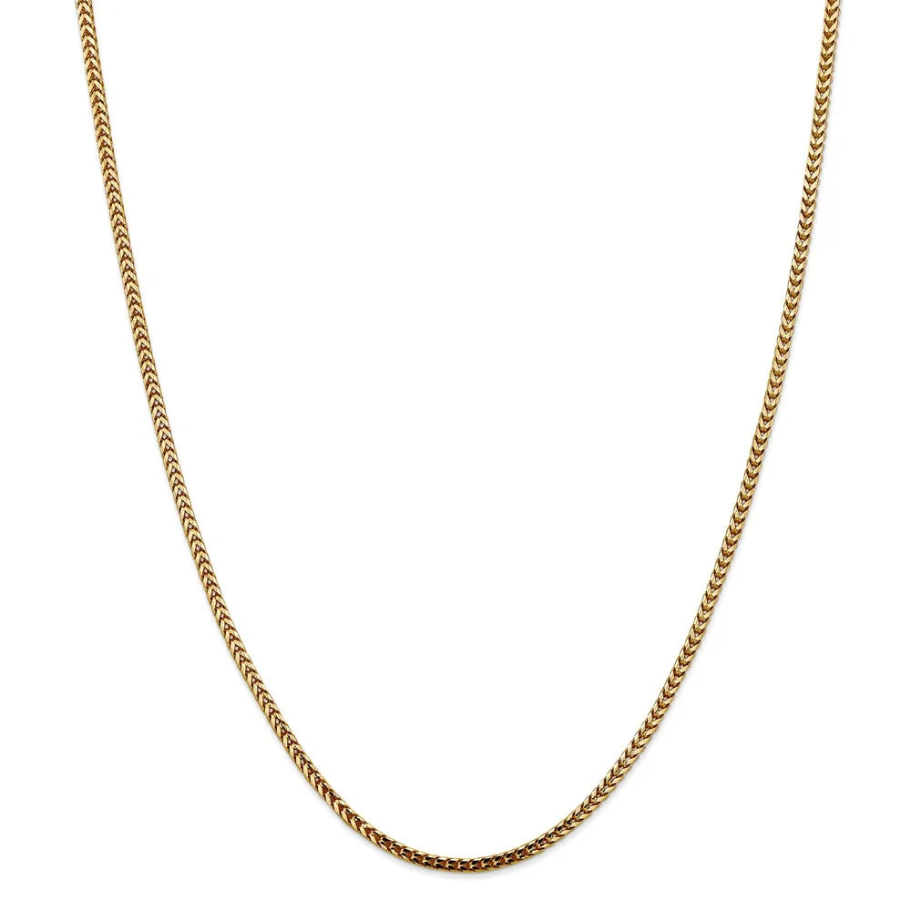 14kt Yellow Gold 2.5mm Franco Chain 20 inch Lobster Clasp R710