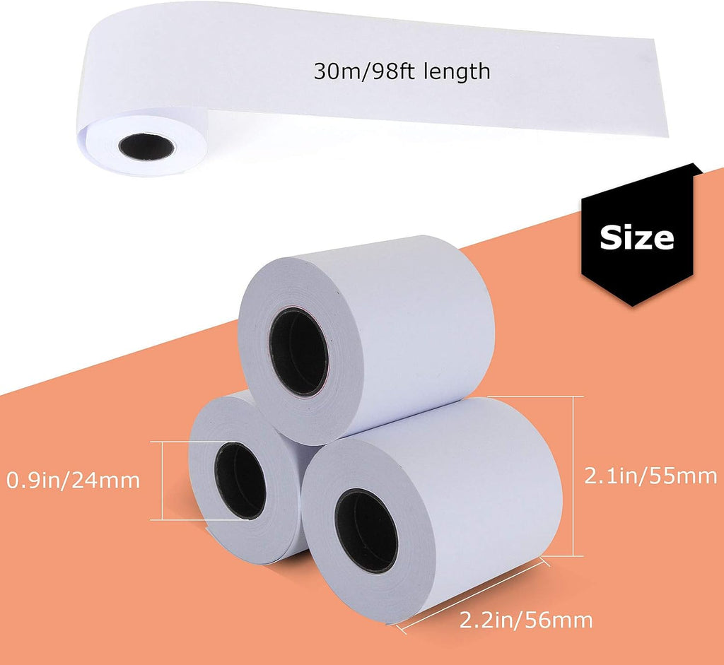 2 1/4 x 98 ft White Adding Machine Tape Paper Rolls 24 Pack A698186
