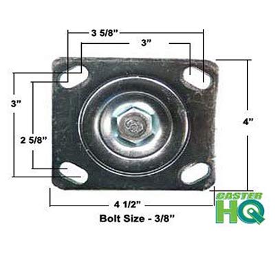4 X 2 High Temperature Phenolic Wheel, 2 Swivel & 2 Rigid, 2,400 LBS Capacity Per Set of 4 S310
