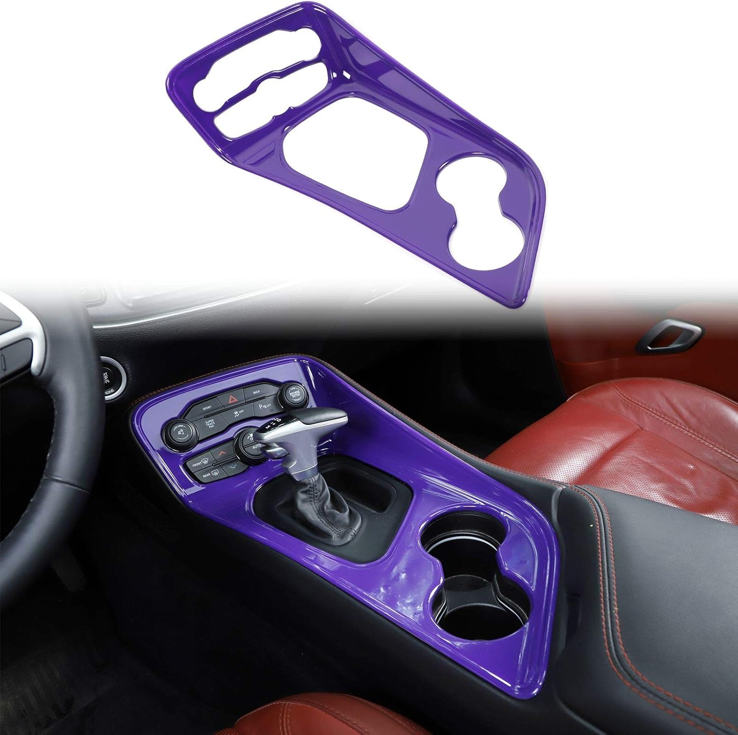 ABS Red Gear Shift Panel Trim Pack of 2 A1730