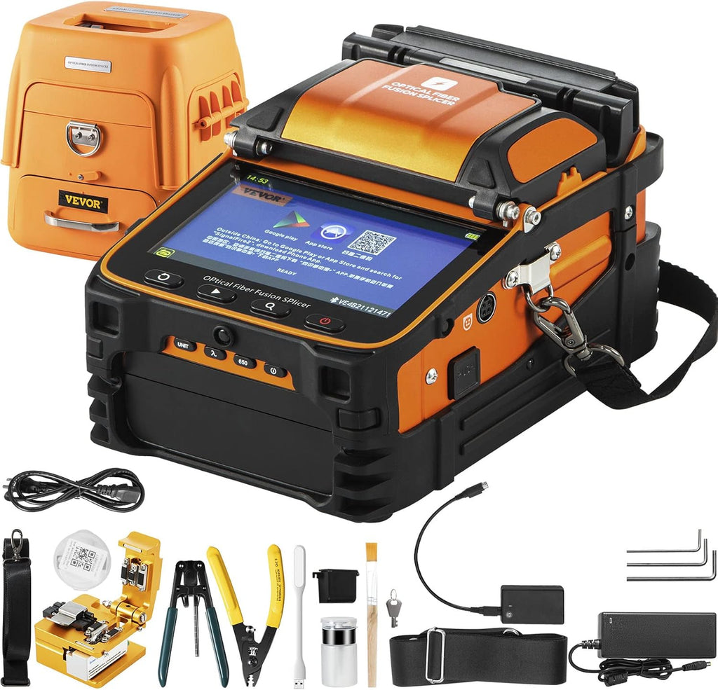 Fiber Fusion Splicer Machine with Optical Fiber Cleaver Kit C57346