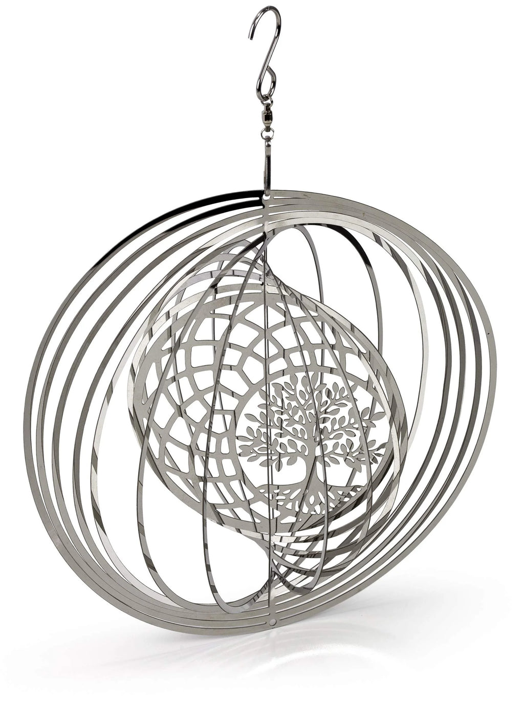 Tree of Life Dreamcatcher Kinetic Wind Spinner Outdoor Metal Hanging Spinners Large 3D Garden Art Wind Sculpture S3506